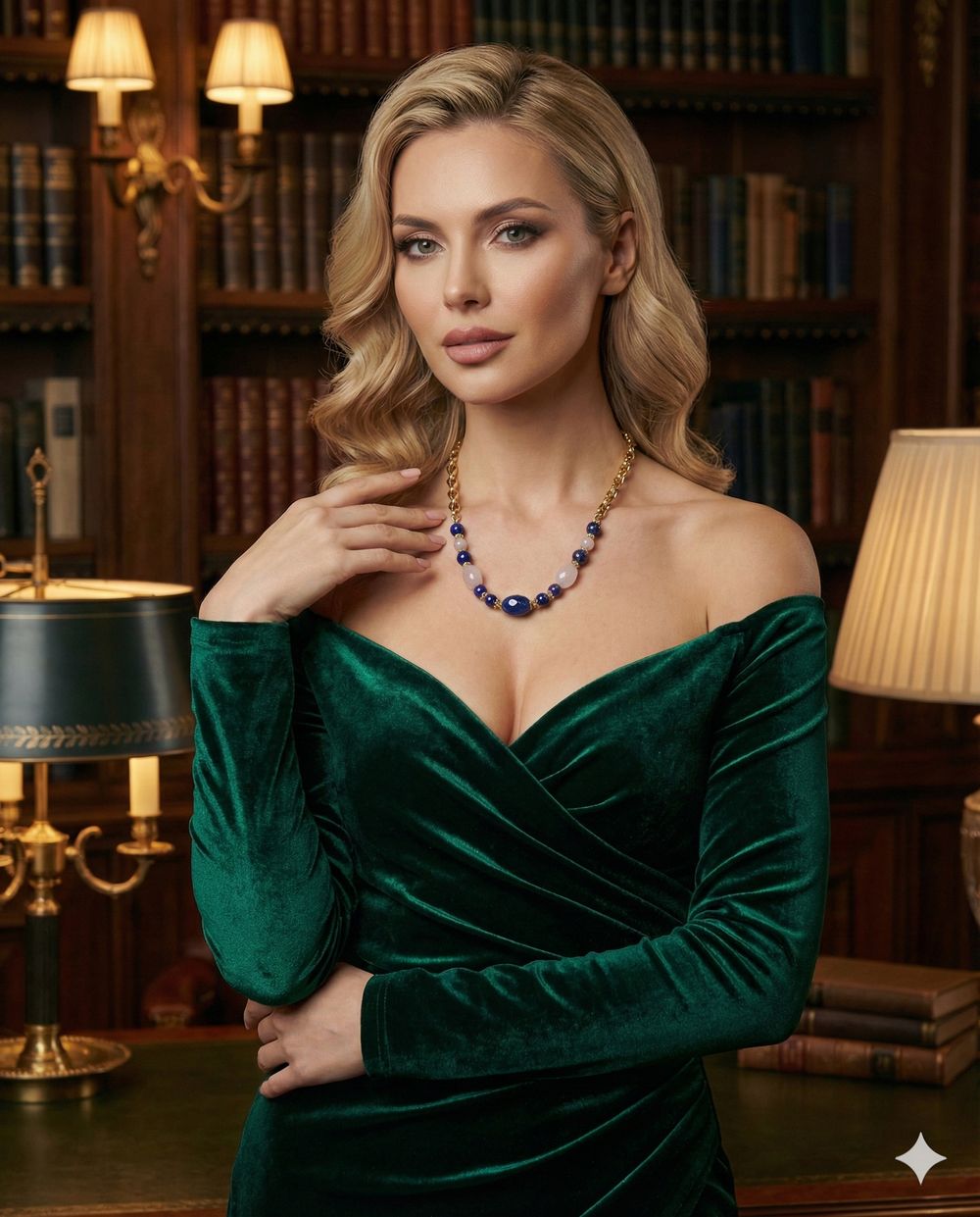 Ожерелье Beadora из лазурита и розового кварца в классическом образе