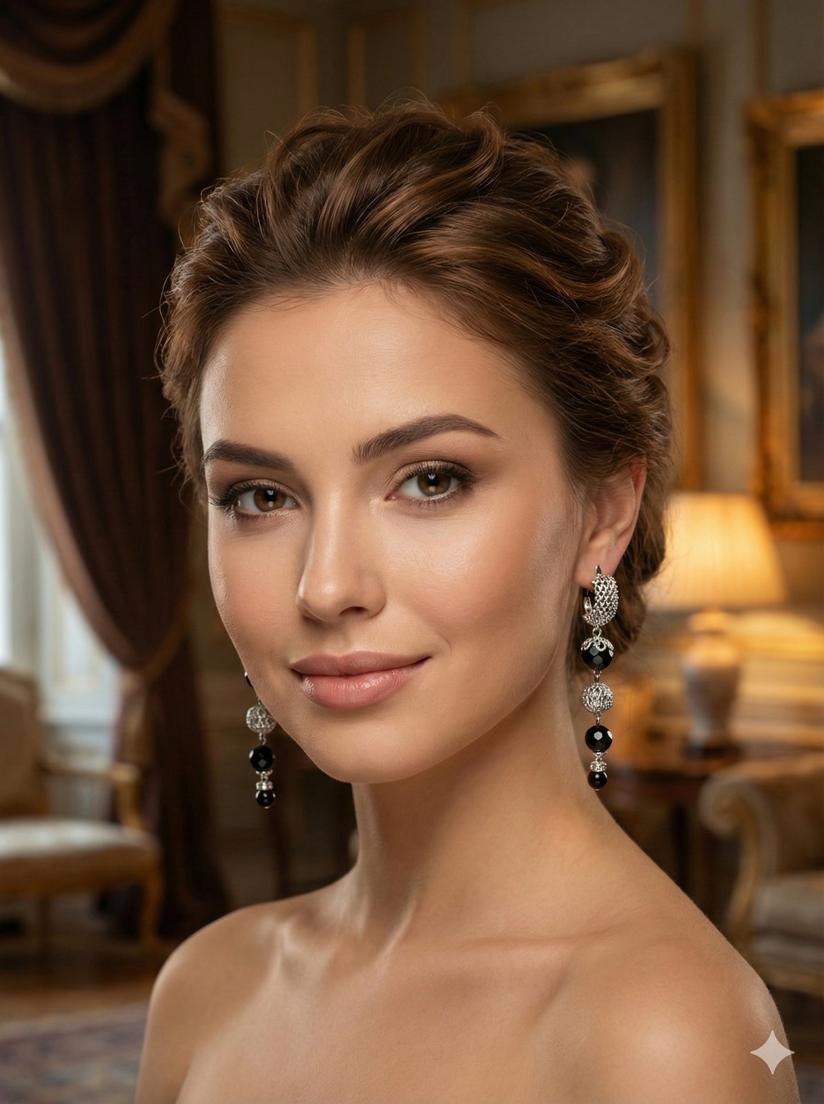 Серьги «Королевская Ночь» — вид 3