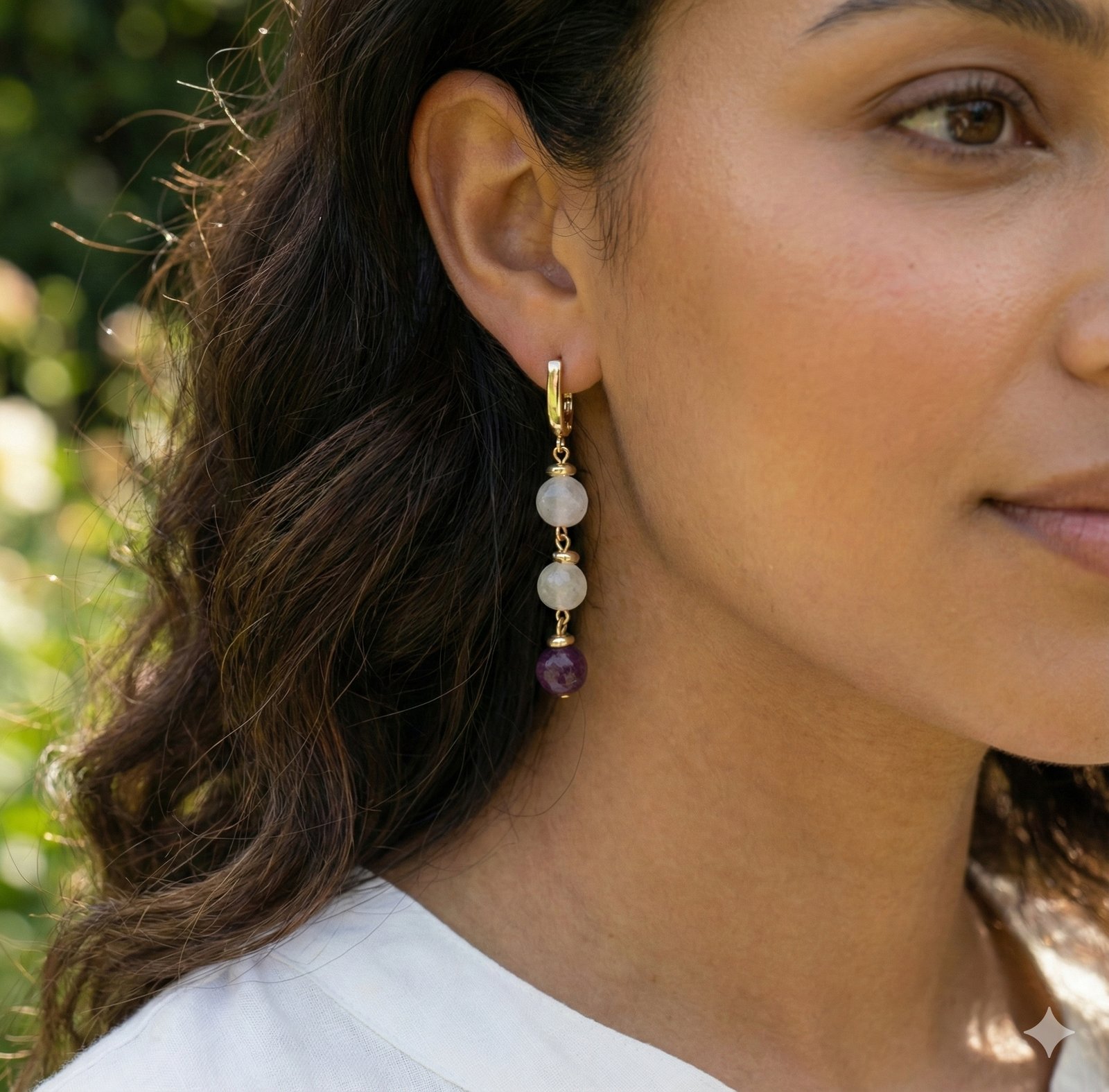 Серьги «Розовый Закат» — вид 2