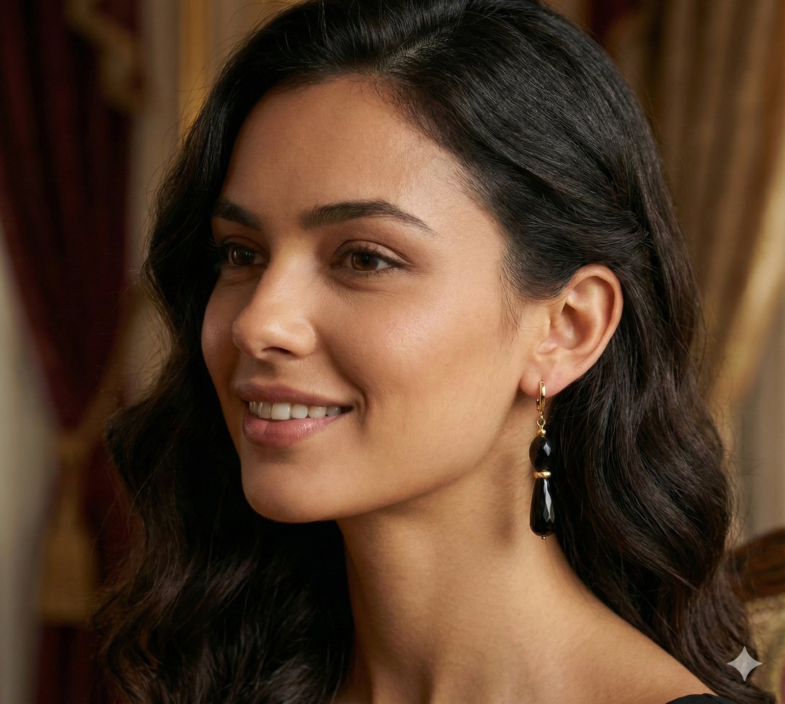 Серьги «Золотая Капля» — вид 2