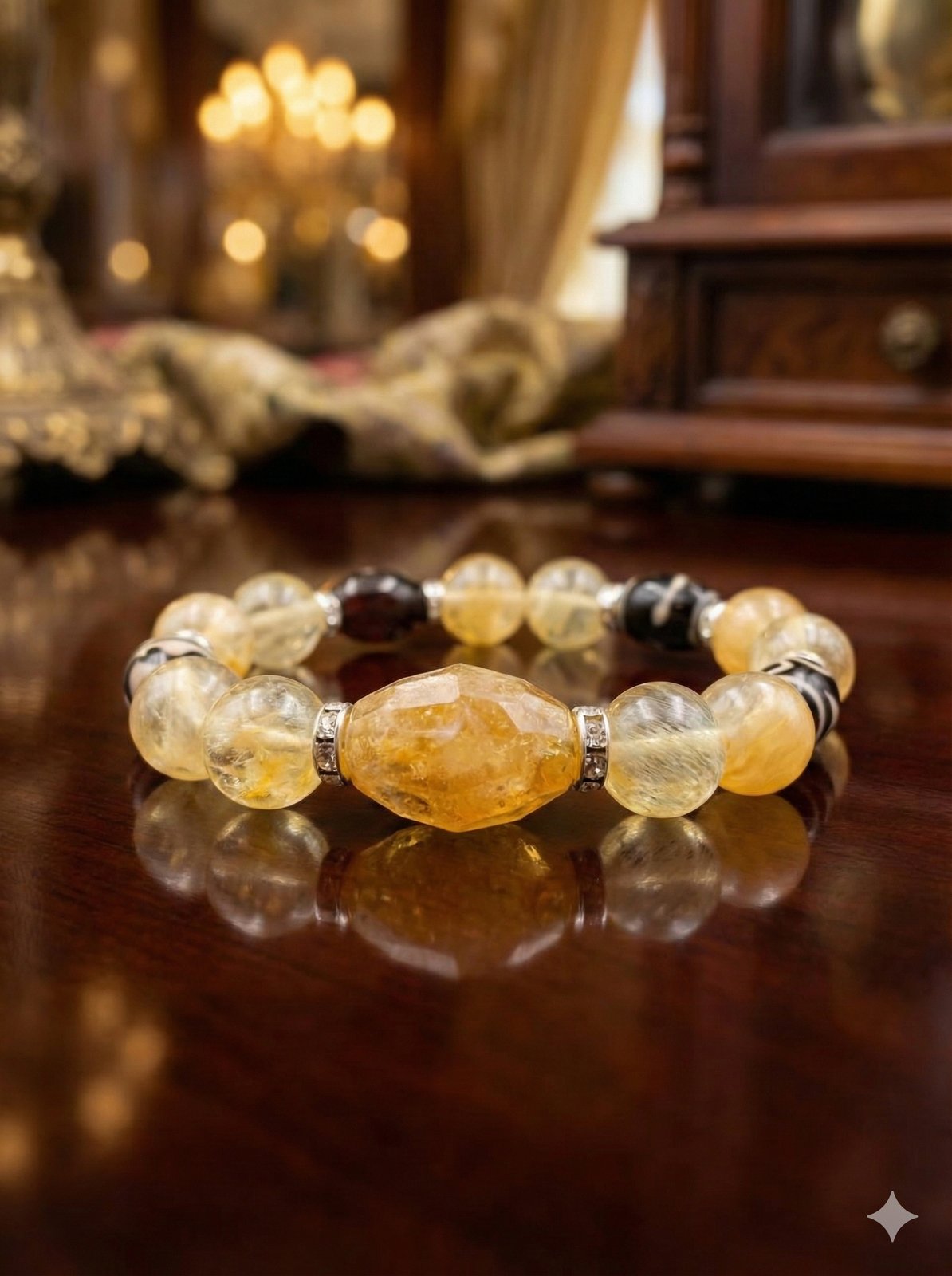 Браслет «Солнечный Талисман» — Цитрин, Агат