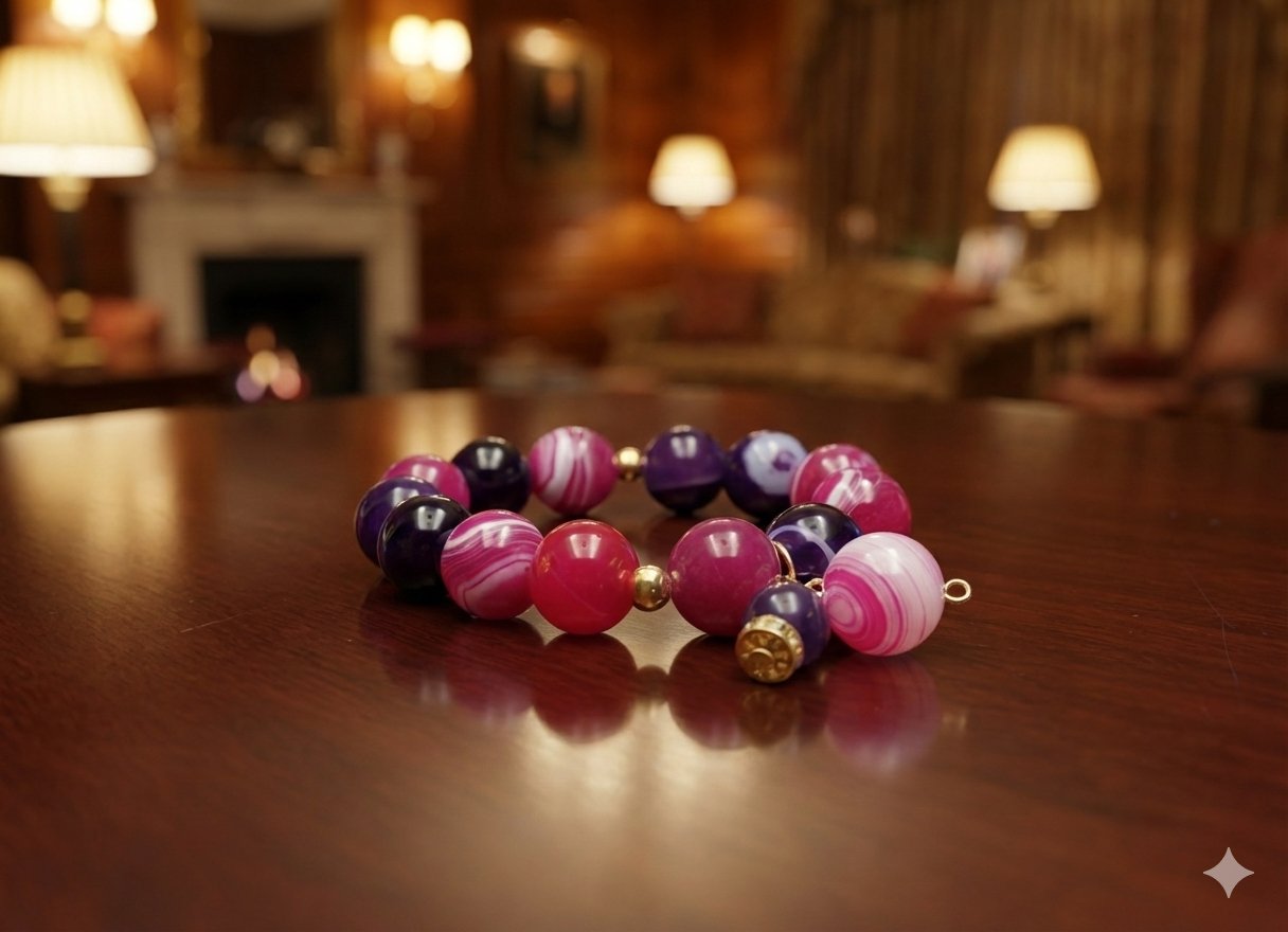 Браслет «Фуксия Агат» — Агат