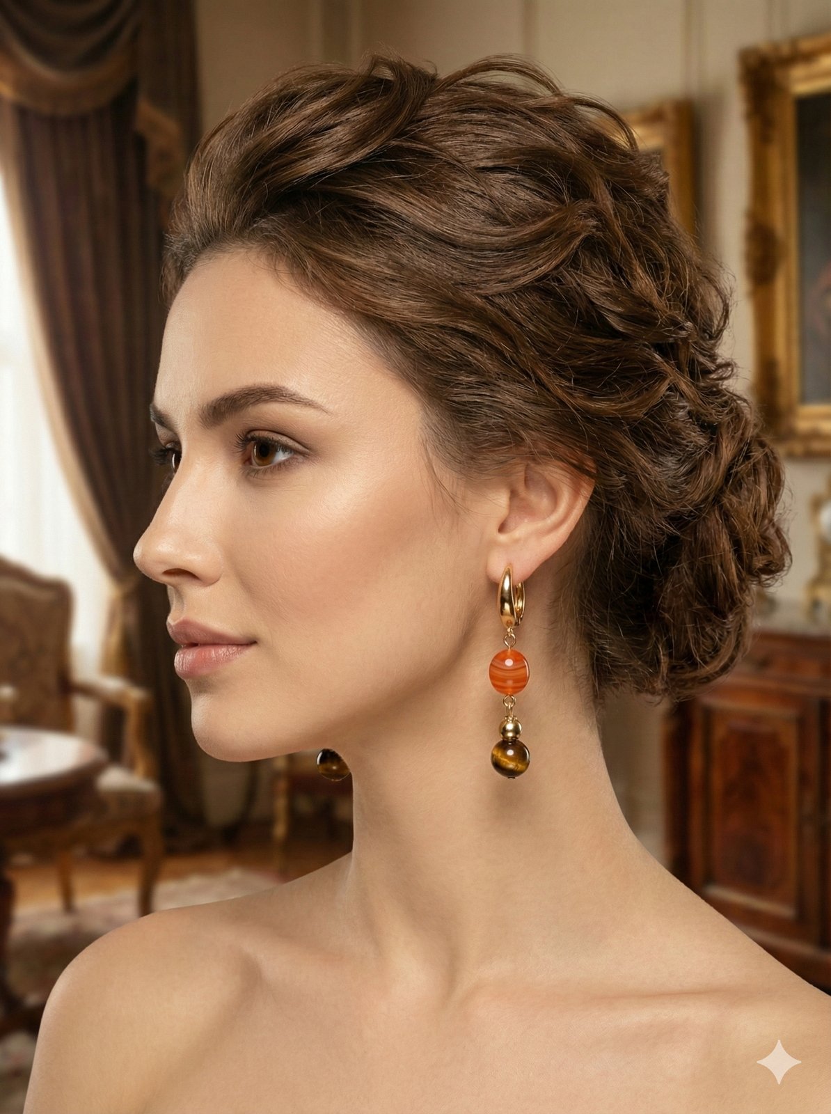 Серьги «Огненный Взгляд» — вид 2