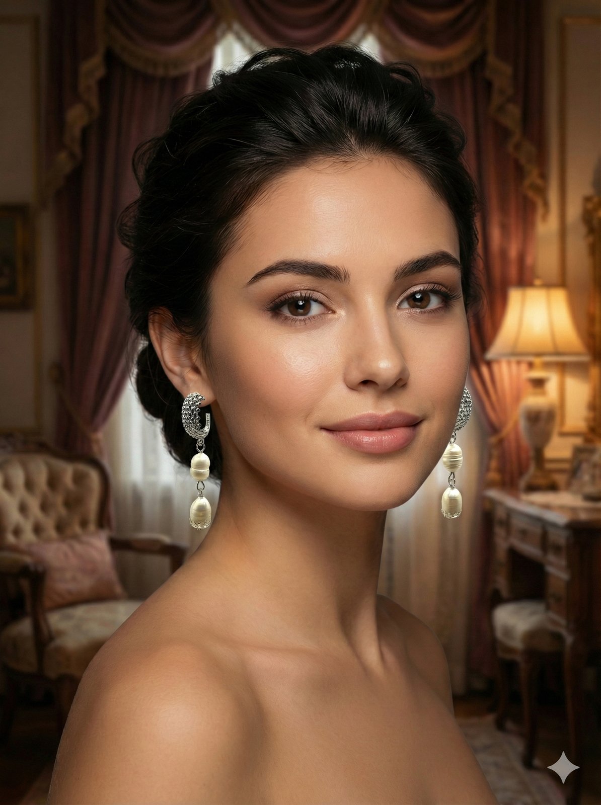 Серьги «Морская Элегантность» — Натуральный жемчуг