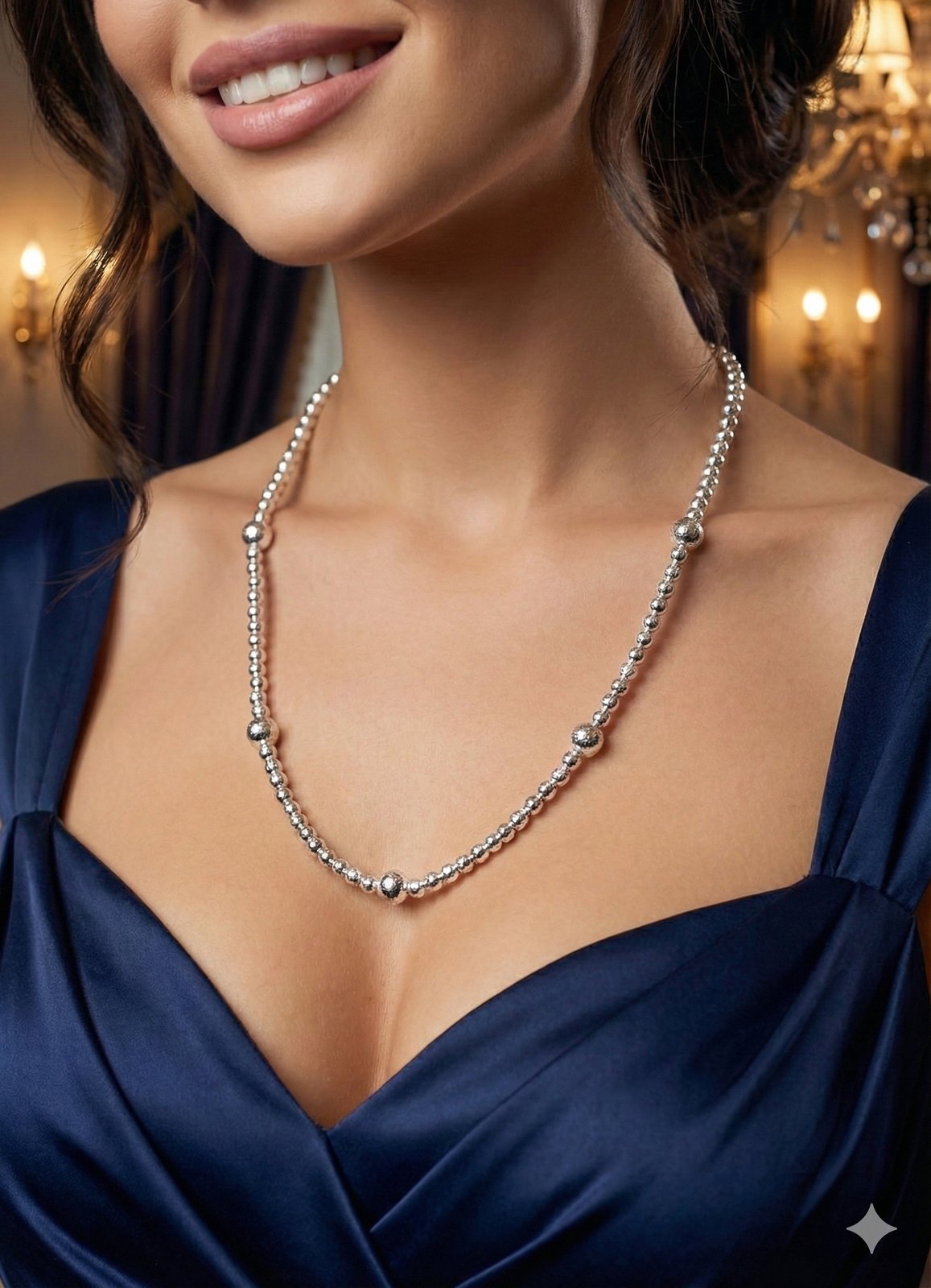 Ожерелье «Серебряный Минимализм» — вид 2