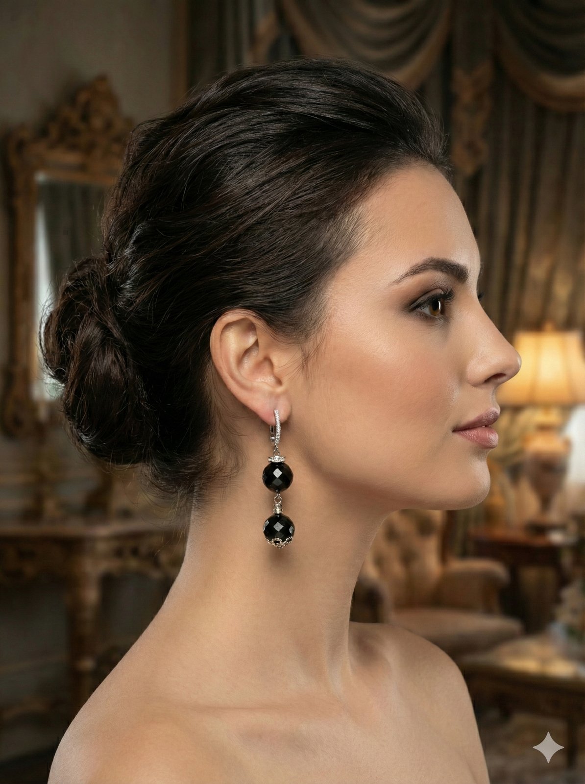 Серьги «Глубокая Ночь» — вид 2