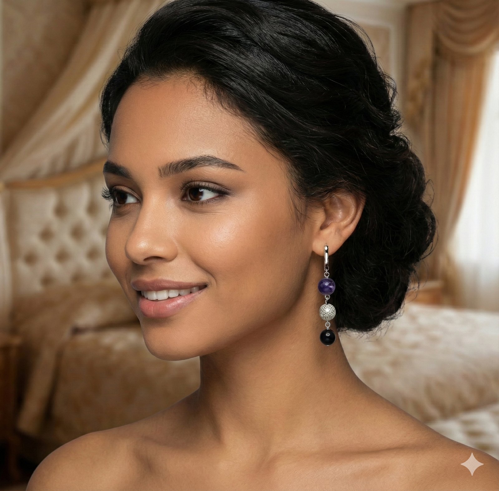 Серьги «Ночная Гармония» — вид 2