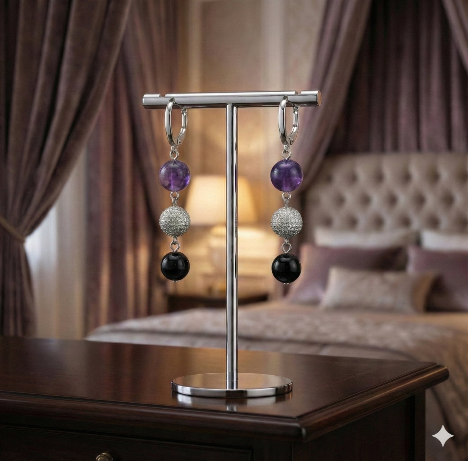 Серьги «Ночная Гармония» — вид 3