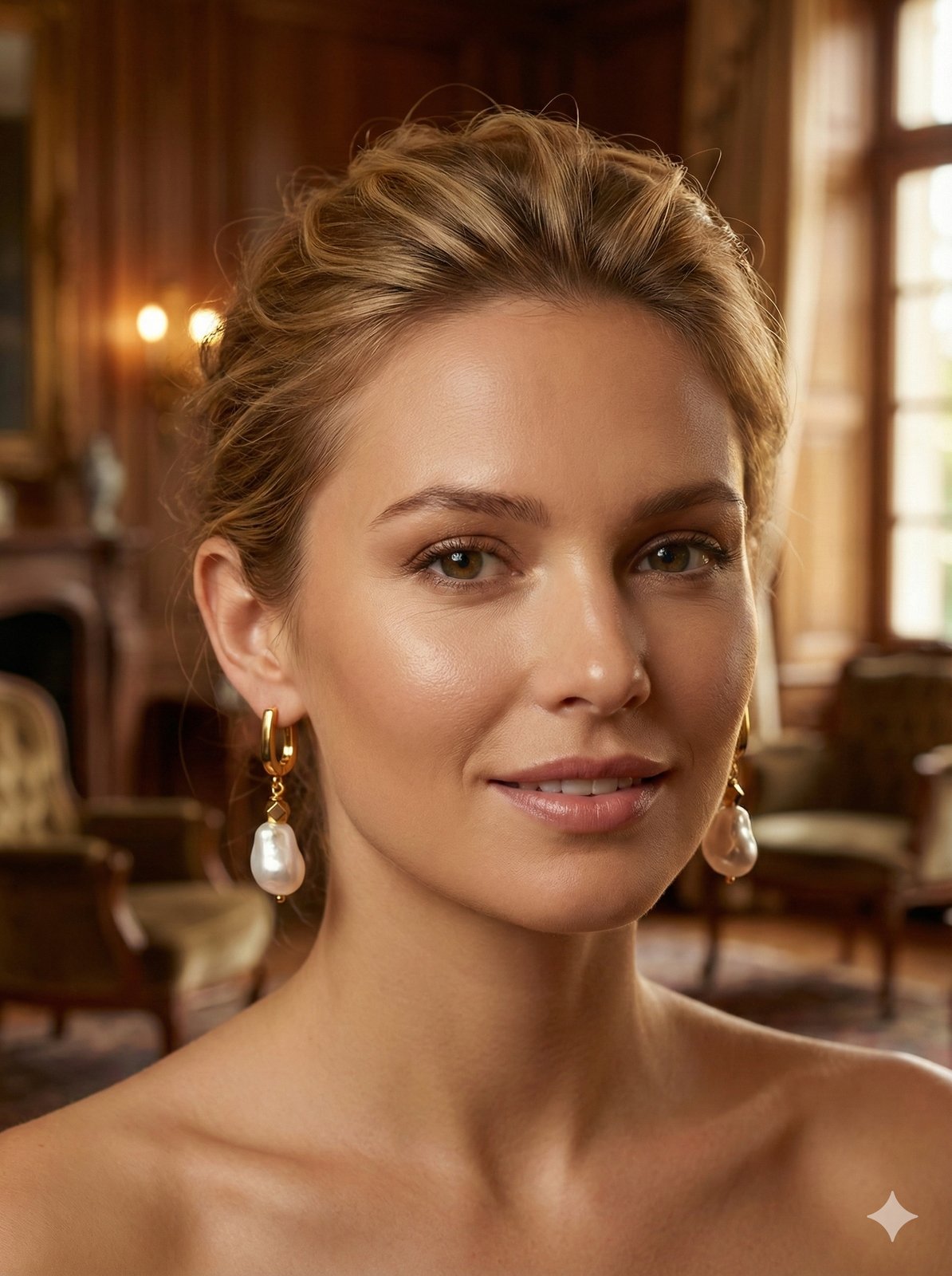 Серьги «Изящный Барокко» — Натуральный жемчуг