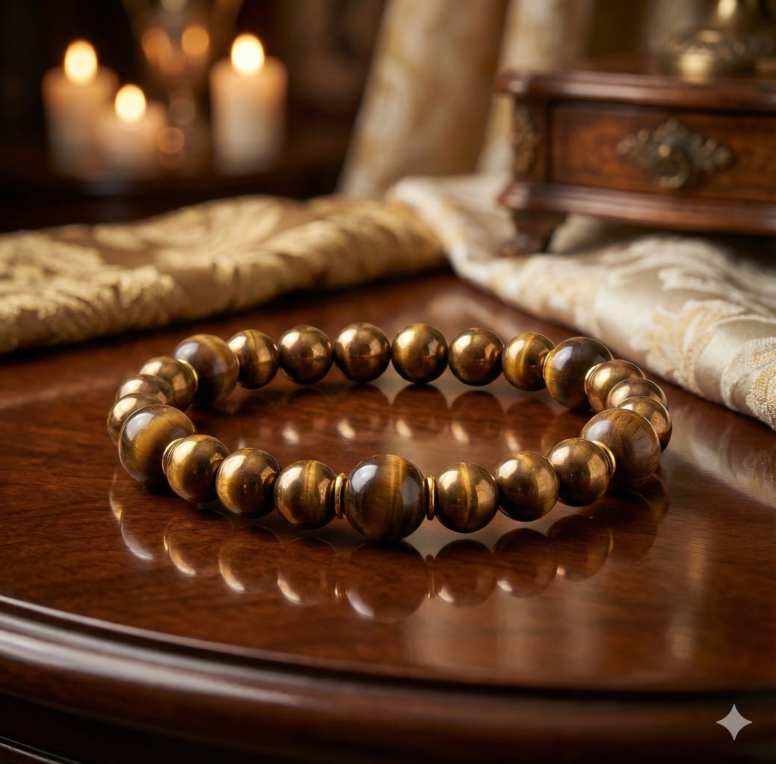 Браслет «Энергия Тигра» — Тигровый глаз, Гематит