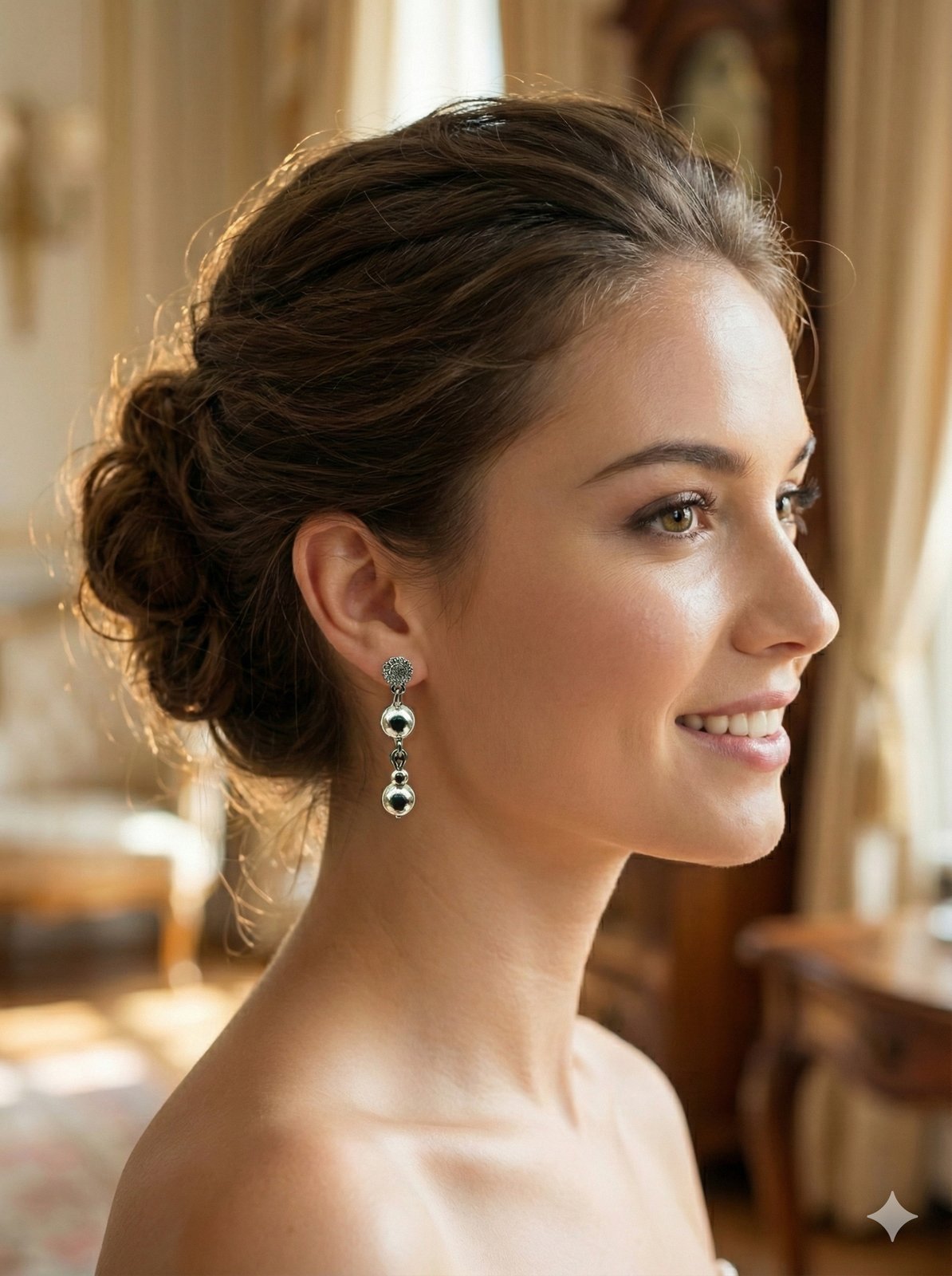 Серьги «Зеркальный Каскад» — вид 2