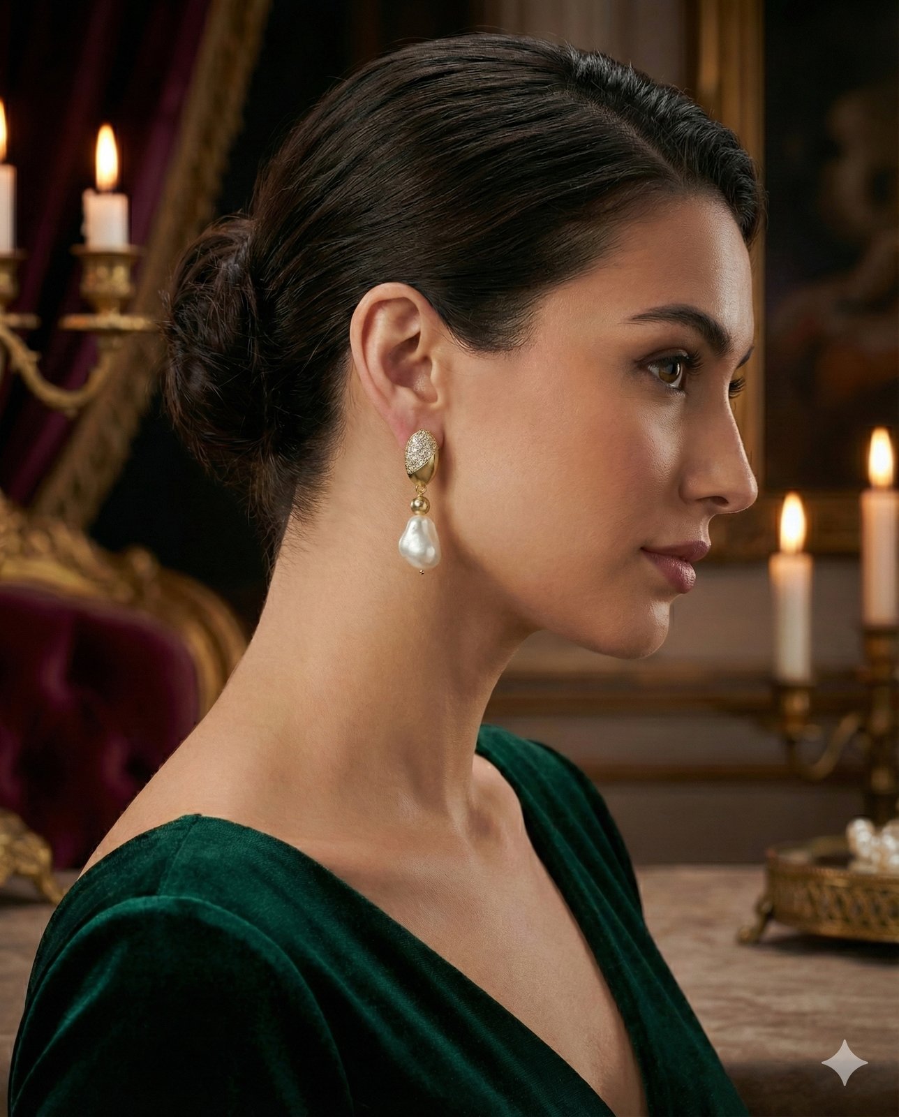 Серьги «Имперский Блеск» — Натуральный жемчуг